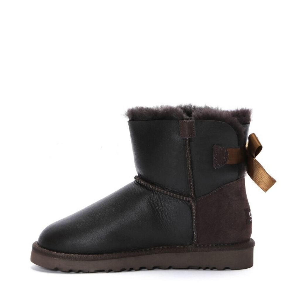Угги Bailey Bow Mini Metallic Chocolate