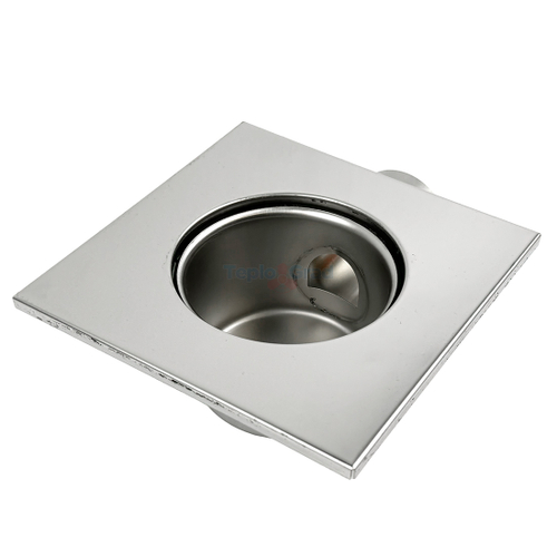 Трап для душа из нерж. 15см*15см угл (гор) TIM BAD021502