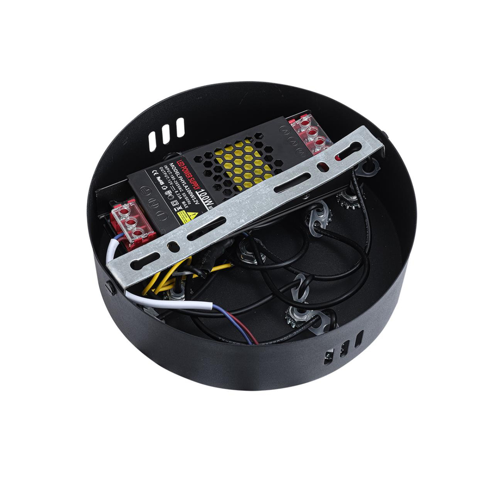 8341/70L LEDIO LN26 227 черный/прозрачный металл/акрил Люстра подвесная LED 70W 3000K 220V VINORA