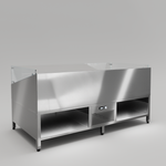 Витрина для выкладки рыбы на льду с принудительным охлаждением Finist VFg