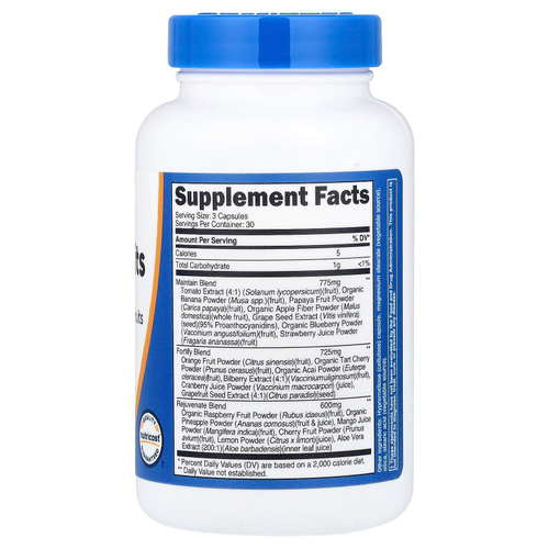 Nutricost, Daily Fruits, фрукты, 90 капсул