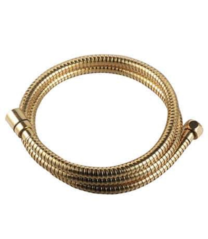 LE8037B-Gold  Аксессуары Шланг душ.двухзаг.1,5м  TURN FREE латунь, золото блистер (к/к 50)