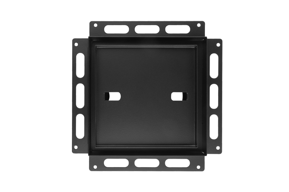 Решетка теневая под плитку РПП-125 (160х160мм) d120мм черная металлическая