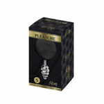 Металлическая анальная пробка с черным хвостиком Twist от Alive (7*2,8 см.)