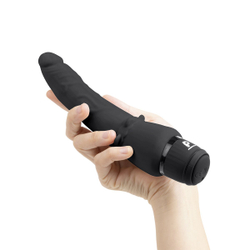 Тонкий анальный массажер 7" Slim Anal Realistic Vibrator черный