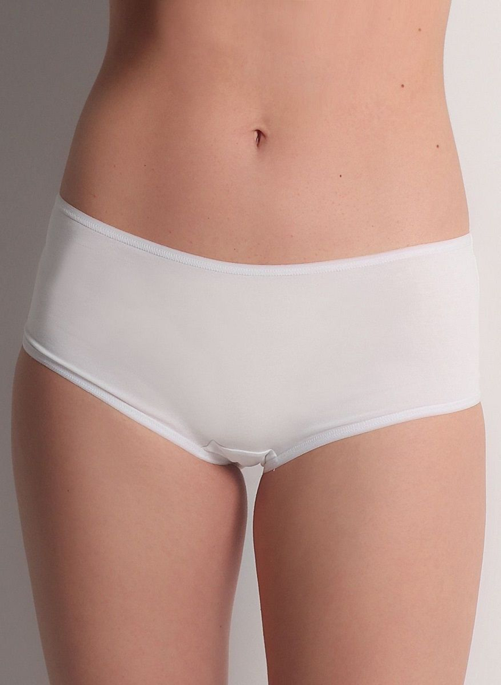 Хлопковые трусики-шорты с низкой линией талии (Размер: S) (Цвет: розовый)