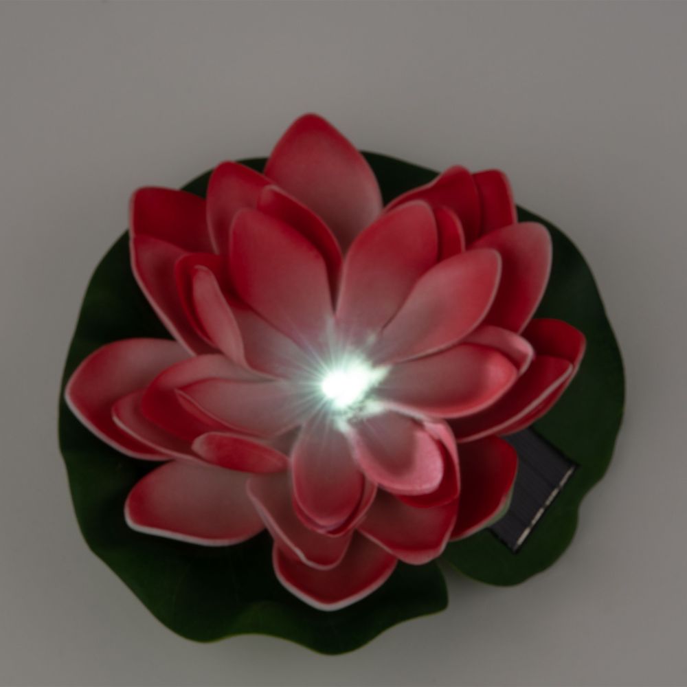 USL-S-826-PT060 RED WATERLILY Садовый светильник на солнечной батарее Красная кувшинка. Плавающий. 1 светодиода. Теплый белый свет. 1xААA Ni-Mh аккумулятор в-к. IP44. TM Uniel