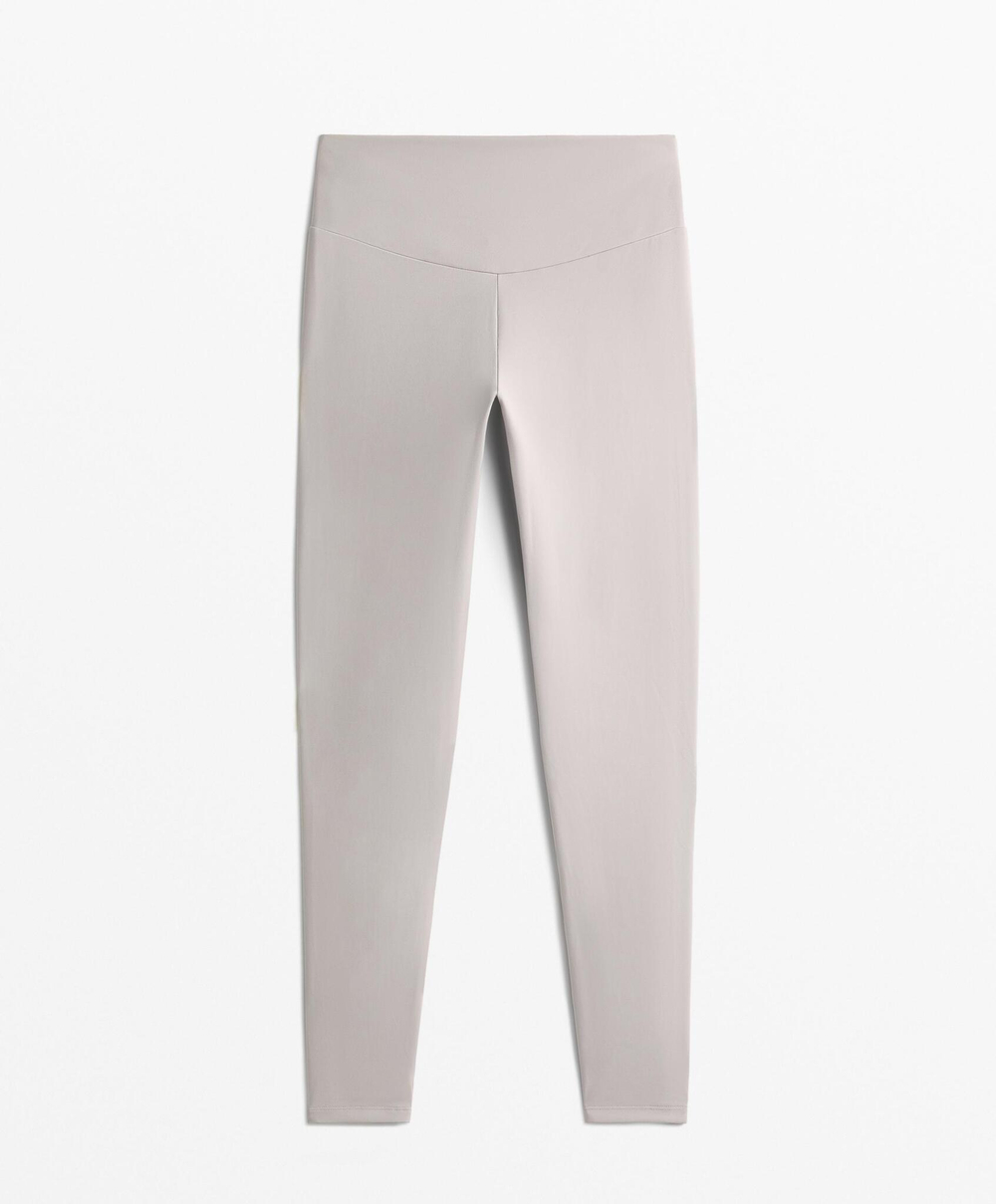 OYSHO Легинсы Comfortlux длиной до щиколотки с высокой посадкой, жемчужно-серый