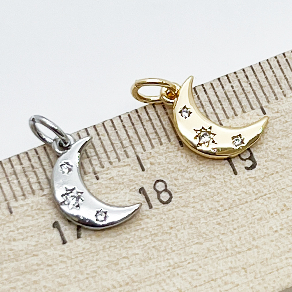 Подвеска месяц, цвет золото, размер 12*8 мм, цена за 1 шт