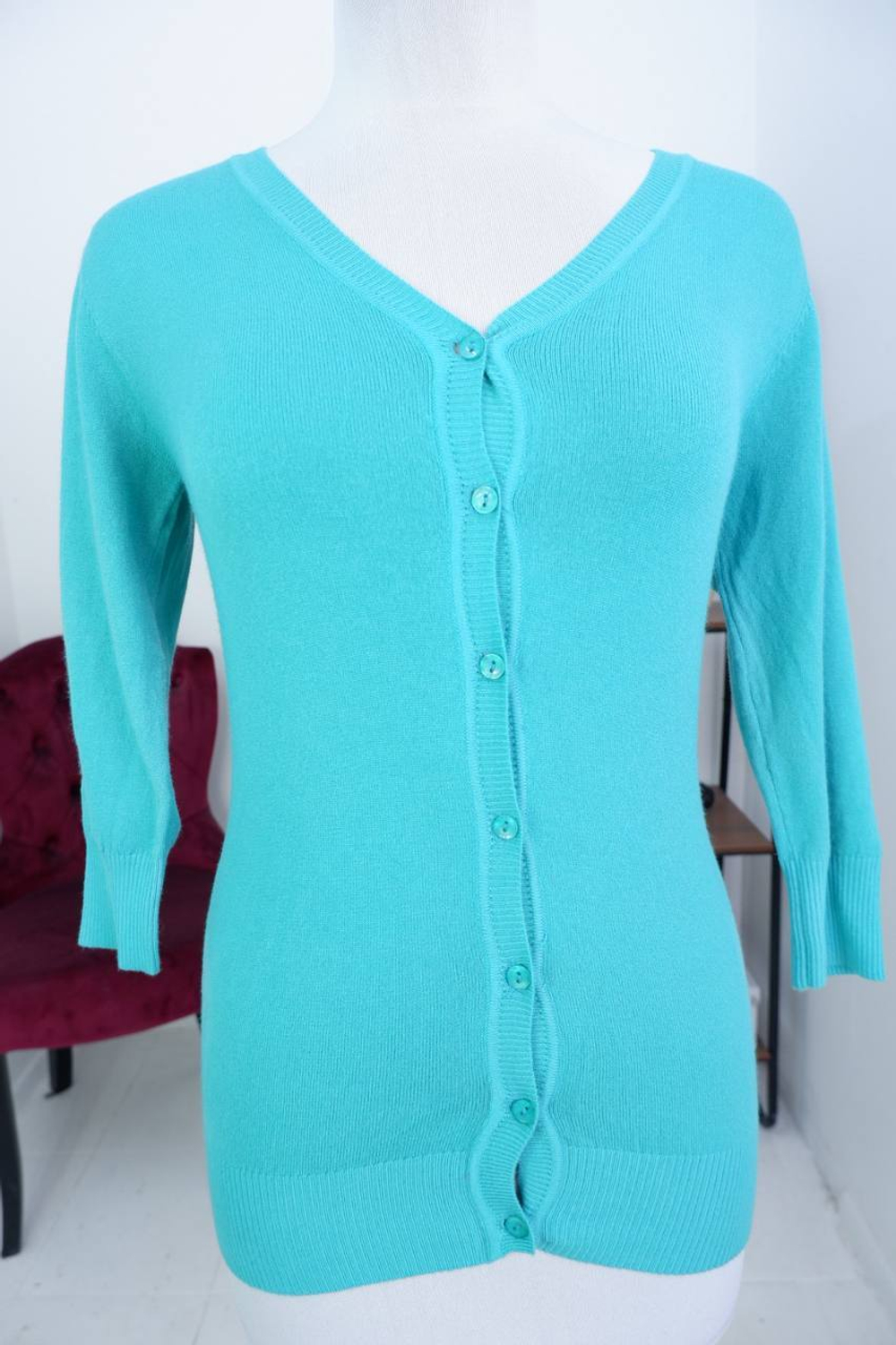 Кардиган по фигуре с хлопком и кашемиром в составе 44 размер