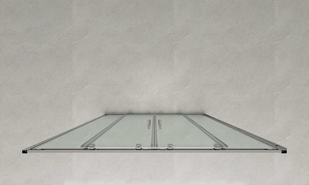 Душевая дверь Loranto раздвижная 150х190, толщина полотна 6мм , цвет профиля хром