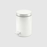 Ведро для мусора с педалью 5 л. нерж. сталь NOFER 09100.05.W белый