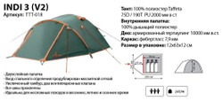 Totem палатка Indi 3 (V2) (зеленый)