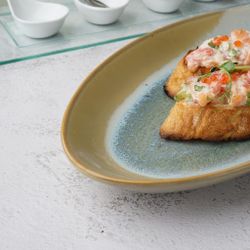 Блюдо овальное 41,5*18 см h3,5 см Fish Pearl Blue Frutti di Mare P.L. [1]