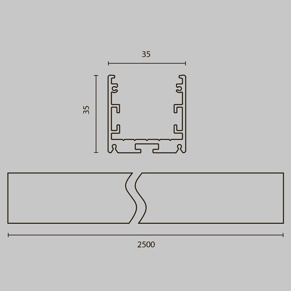 Профиль Led Strip ALM-3535R-B-D-2.5M