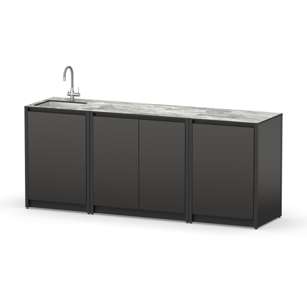 Уличная кухня Lounge C-105S, 2.1 м, черный/серый каспий
