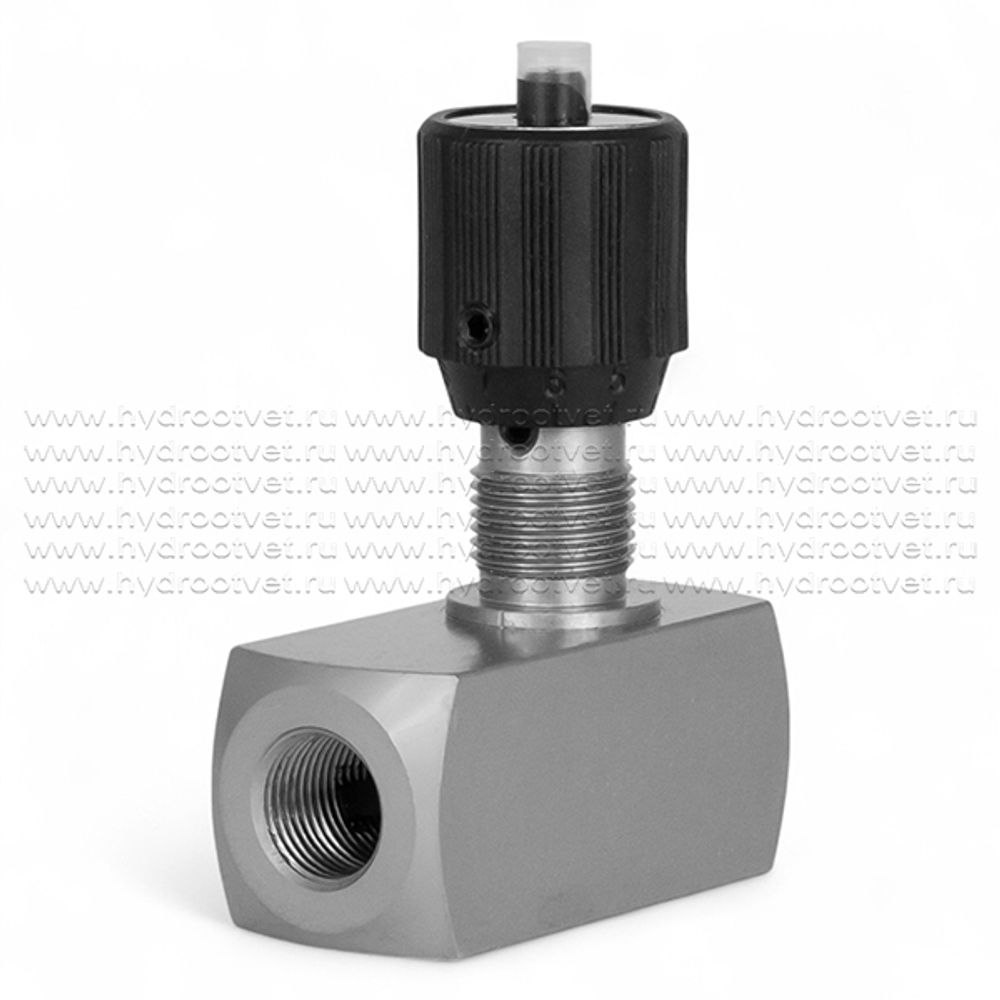 DRV10-1-10/V - Дроссель трубного монтажа c рукояткой, G3/8, обратный клапан - есть