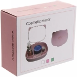 Зеркало настольное с органайзером для косметики «Beauty - Cat», цвет розовый, 17*13*6,5см