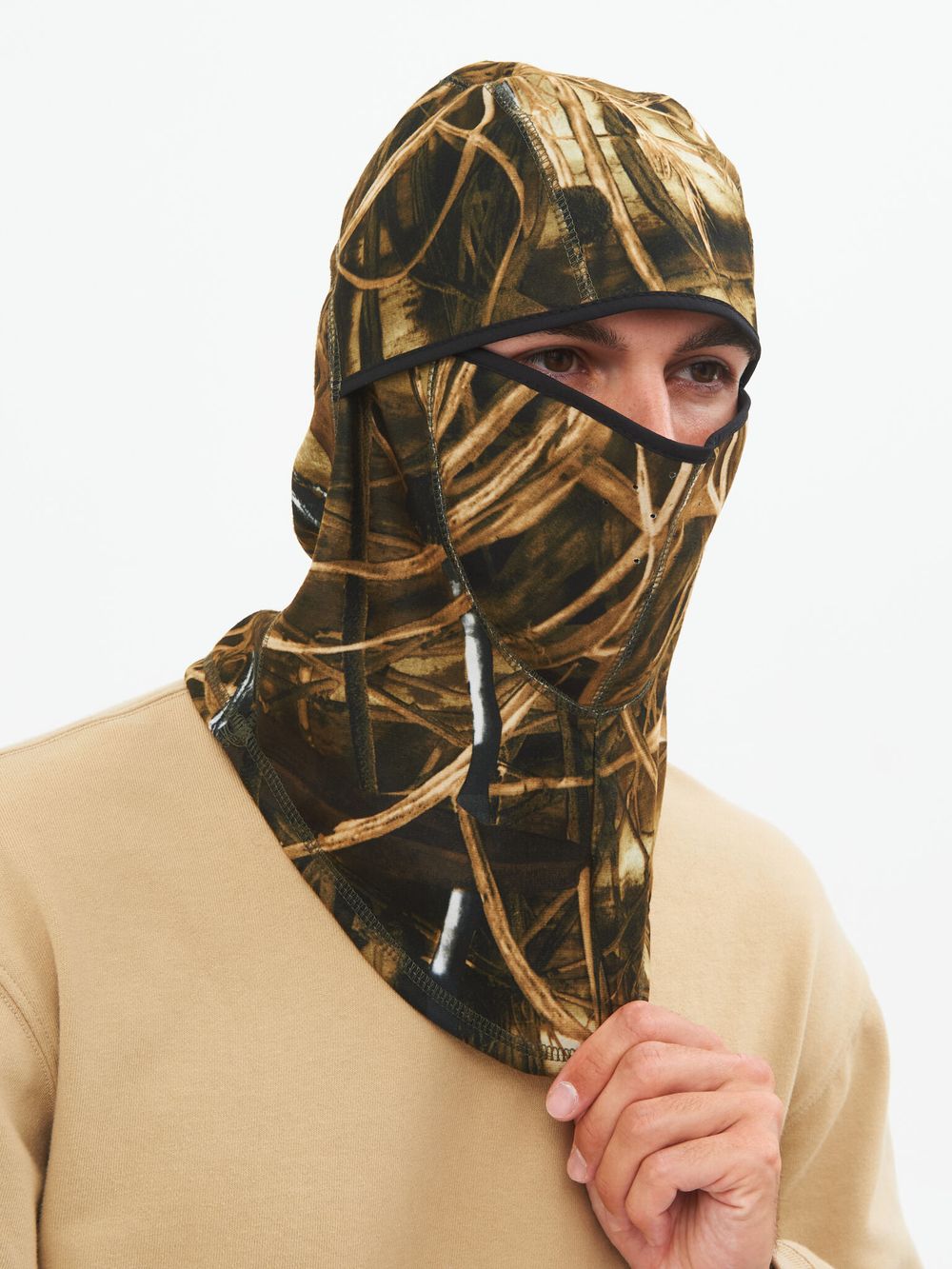 Шлем-маска ткань Alova Windblock цвет Камыш