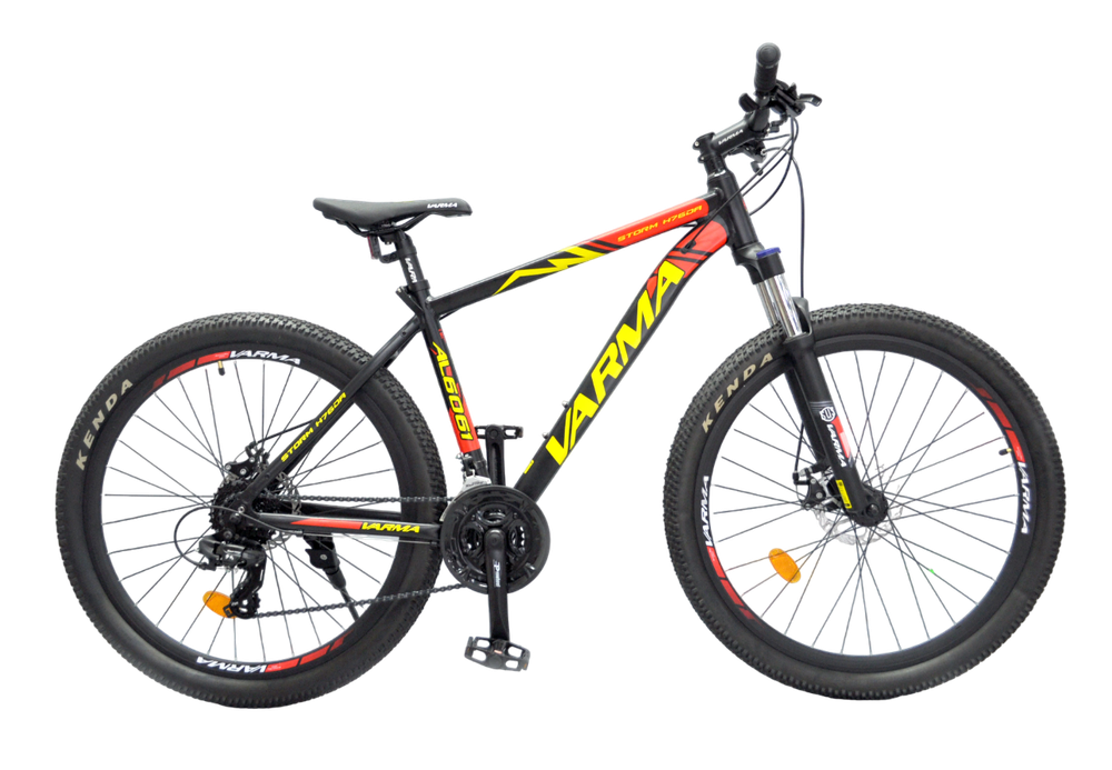 Вело 27,5" VARMA STORM H76DA 27,5" р.18 черно-красный 24ск ал.