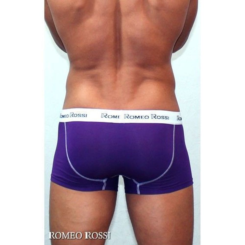 Мужские трусы хипсы баклажановые Romeo Rossi Boxer Brief RR365-5