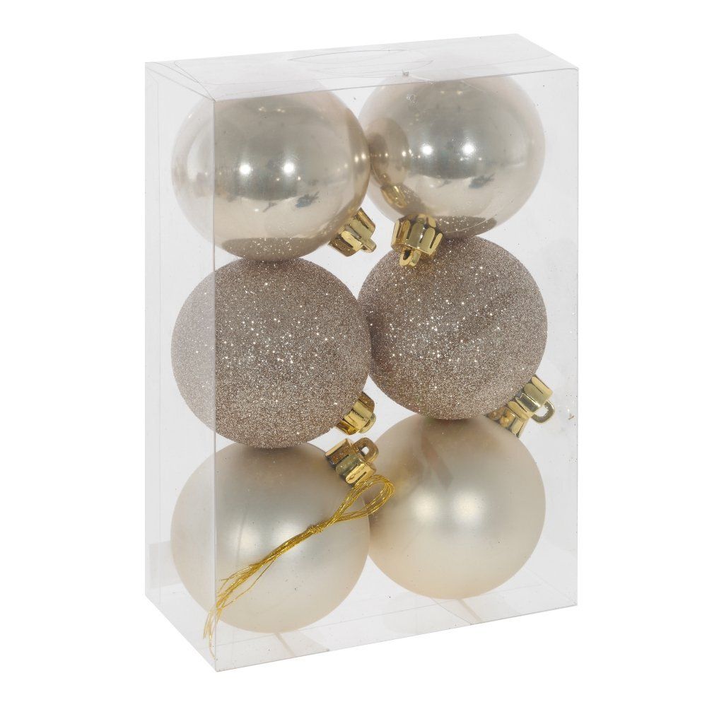 GAEM Набор из 6шт Украшение новогоднее "Шар", D 6 см, L6 W6 H7 см
