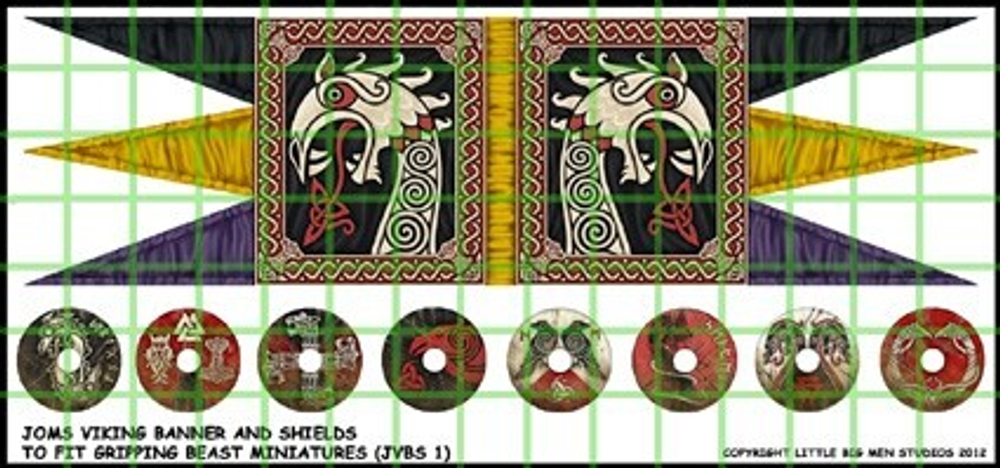 LBMS SAGA006  Joms Viking Banner and shields
