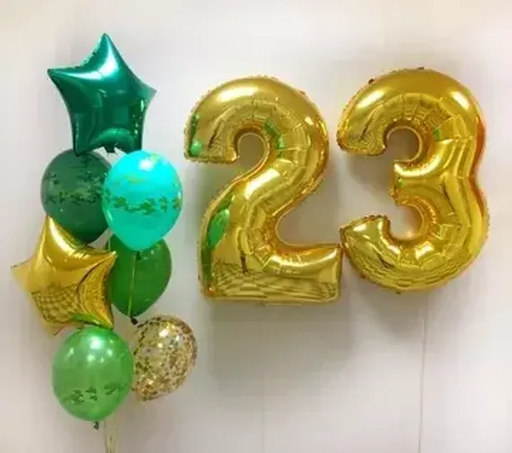 Фонтан из шаров на 23 февраля №1