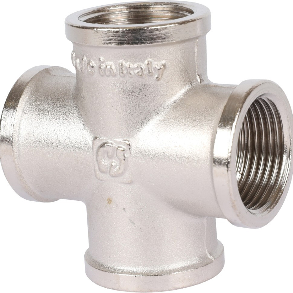 Крестовина ВВ никелированная 3/4 STOUT