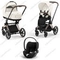 Детская коляска Cybex Priam IV 3 в 1 Off White шасси Rosegold