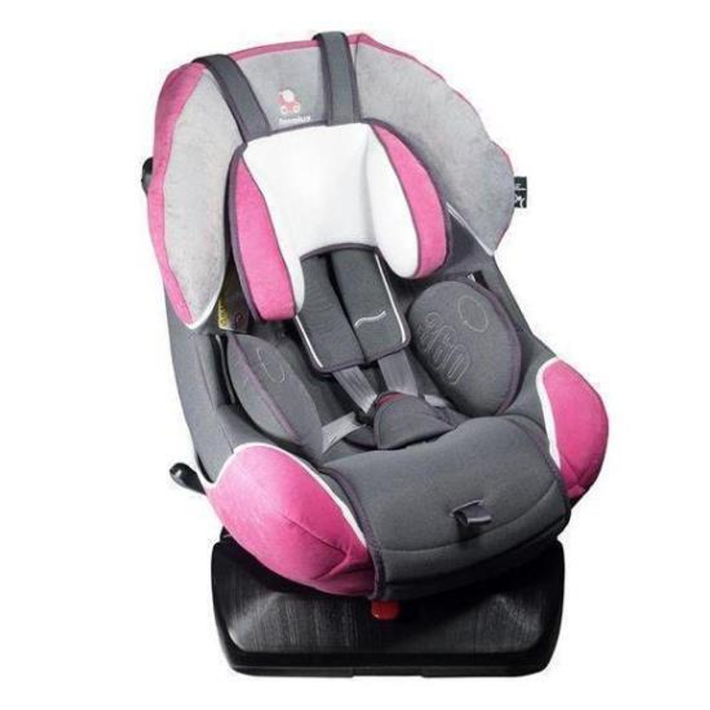 Детское автокресло Renolux 360 гр. 0+/1 (Серый/розовый)