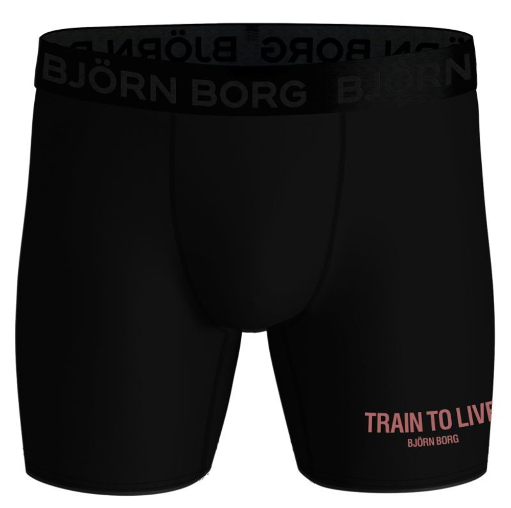 Мужские спортивные боксеры Björn Borg Performance Boxer 2P - black/print