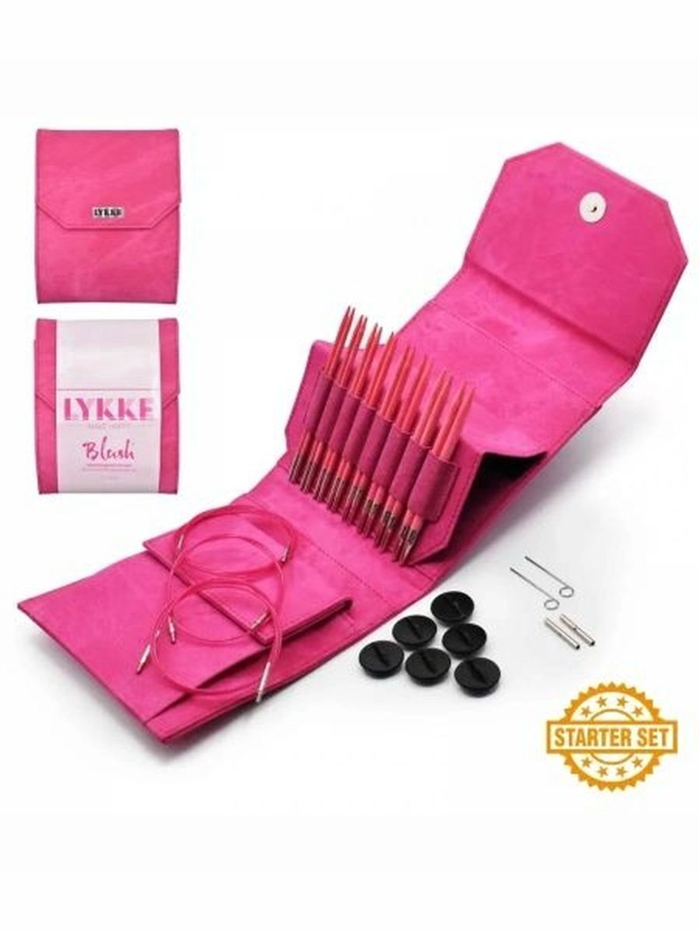 Набор съемных спиц STARTER 12 см 8 пар Blush Fuchsia Lykke