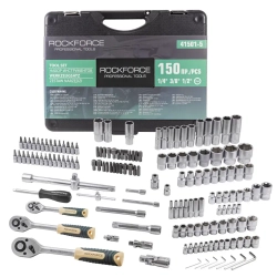 Набор инструментов 150пр. 1/4''&amp;3/8''&amp;1/2''(6-гран.)(4-32мм) RockForce##Rock FORCE RF-41501-5