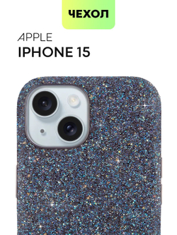 Чехол BROSCORP для Apple iPhone 15 (арт.IP15-CRYSTAL-BLUE )