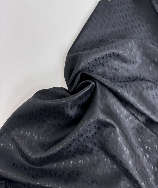 Подклад черный, жаккард ромб