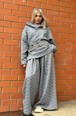 Брюки -палаццо /жаккард