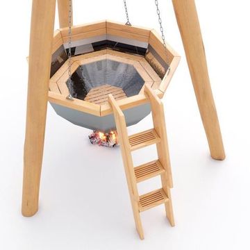 Банный чан до 10 человек на бревнах