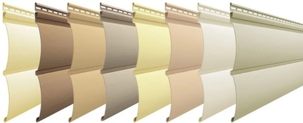 Виниловый сайдинг Döcke PREMIUM Блок-Хаус банан/карамель/лимон/сливки/манго/фисташки/капучино/крем-брюле