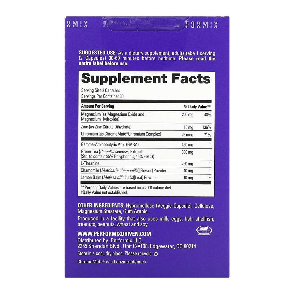 Performix, SST Support Lean Sleep, 60 растительных капсул