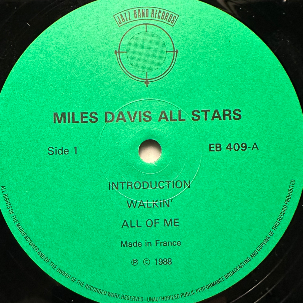 Miles Davis All Stars Featuring John Coltrane With Cannonball Adderley (Франция 1988г.)
