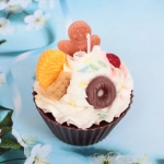 Свеча «Сладкое пироженое» 8*5 см (110 гр), (упаковка 8*8*10 см)