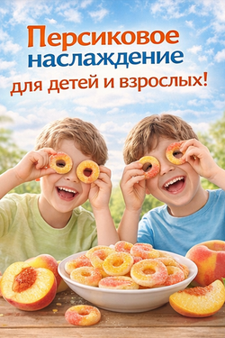 KrutFrut , Колечки со вкусом персика, мармелад жевательный