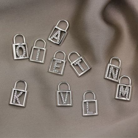 Подвеска "Замочек-Буква" со стразами