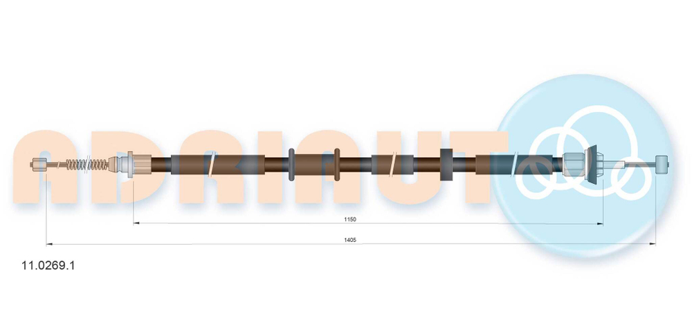 ADRIAUTO - 1102691-ADR - Cable Pull, parking brake