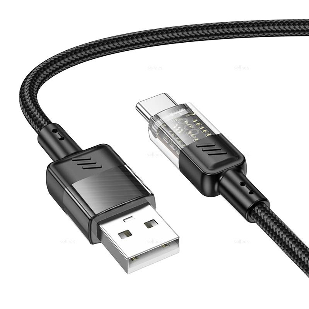 Кабель USB на Type-C 3A Hoco U129 (black)