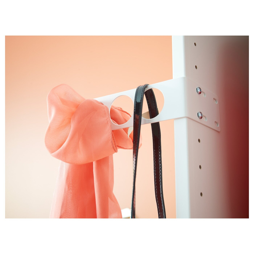 IKEA KOMPLEMENT  (ИКЕА КОМПЛЕМЕНТ)  -  Вешалка и перекладина для одежды, белый, 17x5 см