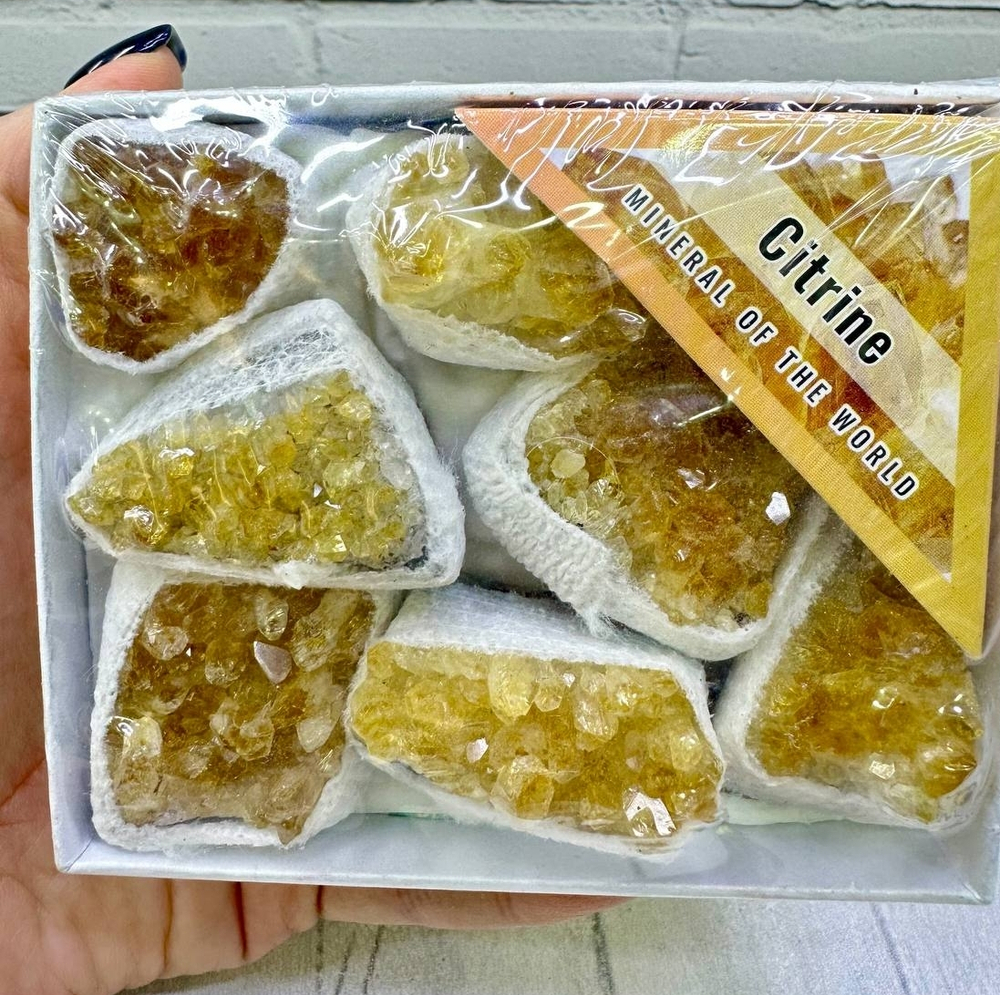 Подарочный набор друз из цитрина