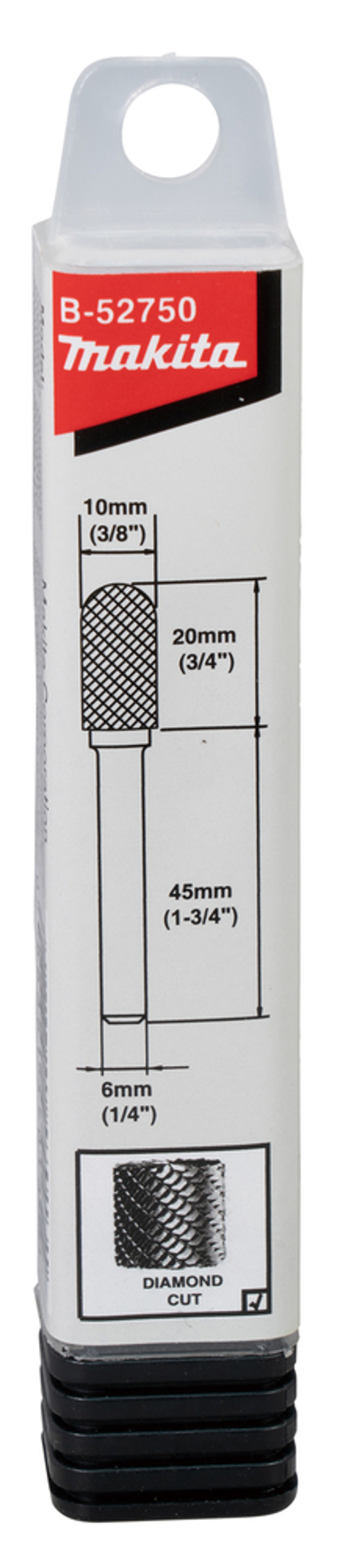Насадка твердосплавная 10x20x6 для ПШМ (сталь/нержавейка, алмазный тип, SC) Makita B-52750