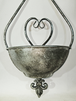 Подвесное кашпо Антик из металла для цветов